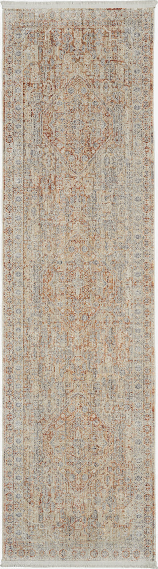 Nourison Silken Weave SLW02 Grey/Brick Area Rug