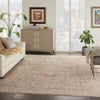 Nourison Silken Weave SLW02 Grey/Brick Area Rug