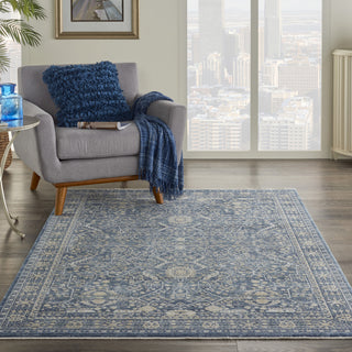 Nourison Silken Weave SLW03 Blue Area Rug