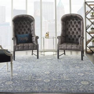 Nourison Silken Weave SLW03 Blue Area Rug