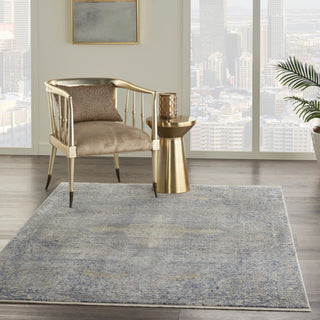 Nourison Silken Weave SLW04 Blue/Grey Area Rug