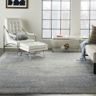 Nourison Silken Weave SLW04 Blue/Grey Area Rug