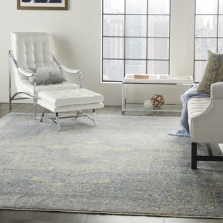 Nourison Silken Weave SLW04 Blue/Grey Area Rug