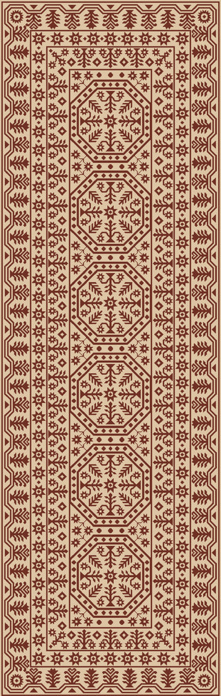 Surya SMI-2156 Red Area Rug by Smithsonian 2'6'' X 8' Runner