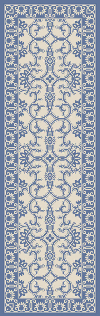 Surya SMI-2157 Blue Area Rug by Smithsonian 2'6'' X 8' Runner