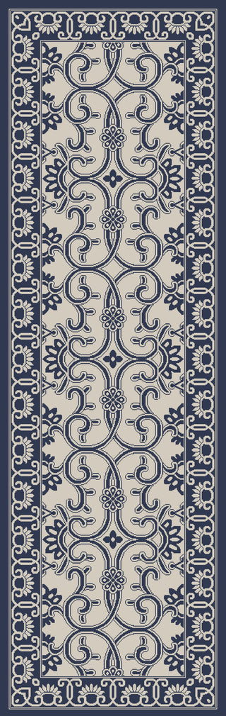 Surya SMI-2158 Blue Area Rug by Smithsonian 2'6'' X 8' Runner