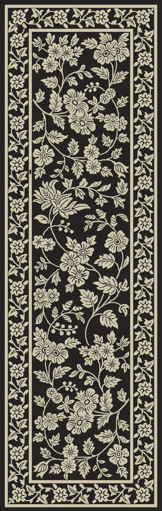 Surya SMI-2160 Black Area Rug by Smithsonian 2'6'' X 8' Runner