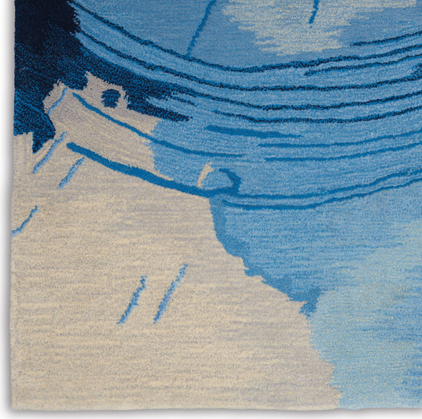 Symmetry SMM01 Blue/Ivory Area Rug by Nourison Incredible Rugs and Decor