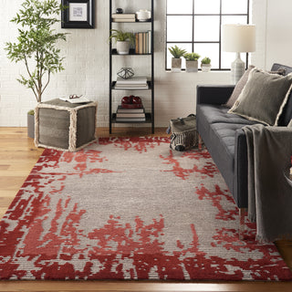 Symmetry SMM02 Beige/Red Area Rug by Nourison