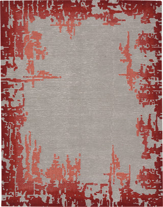 Symmetry SMM02 Beige/Red Area Rug by Nourison