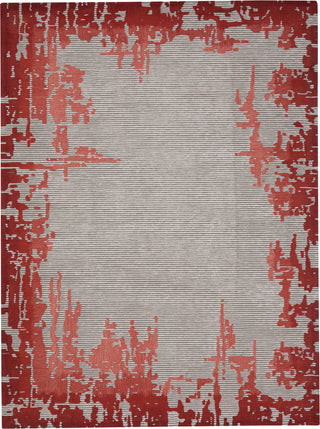 Symmetry SMM02 Beige/Red Area Rug by Nourison