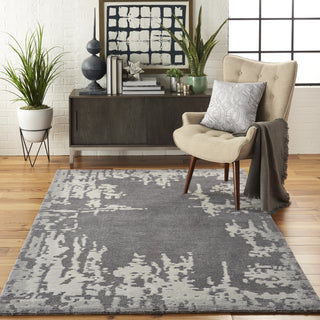 Symmetry SMM02 Grey/Beige Area Rug by Nourison