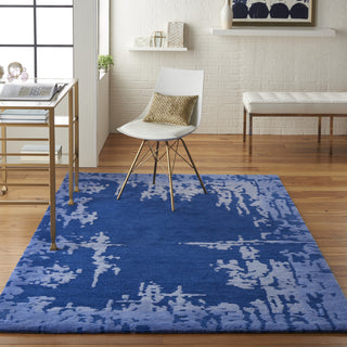 Symmetry SMM02 Navy Blue Area Rug by Nourison