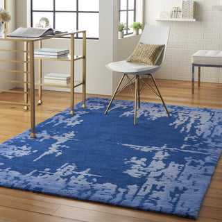 Symmetry SMM02 Navy Blue Area Rug by Nourison