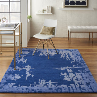 Symmetry SMM02 Navy Blue Area Rug by Nourison