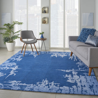 Symmetry SMM02 Navy Blue Area Rug by Nourison