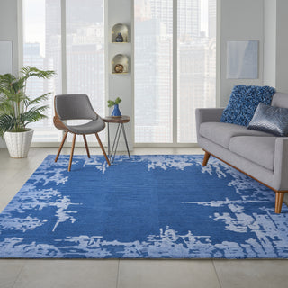 Symmetry SMM02 Navy Blue Area Rug by Nourison