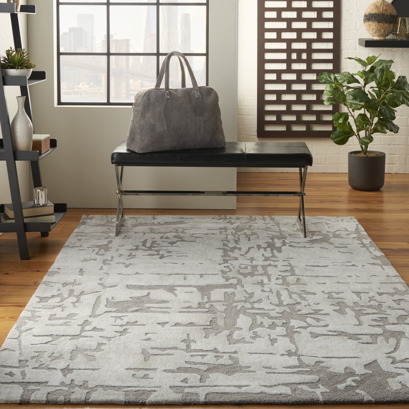 Symmetry SMM03 Ivory/Taupe Area Rug by Nourison – Incredible Rugs and Decor