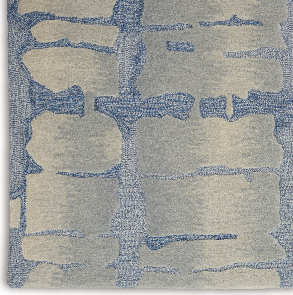 Symmetry SMM04 Blue/Grey Area Rug by Nourison Room Image Feature