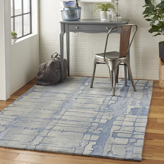 Symmetry SMM04 Blue/Grey Area Rug by Nourison