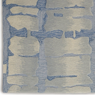 Symmetry SMM04 Blue/Grey Area Rug by Nourison