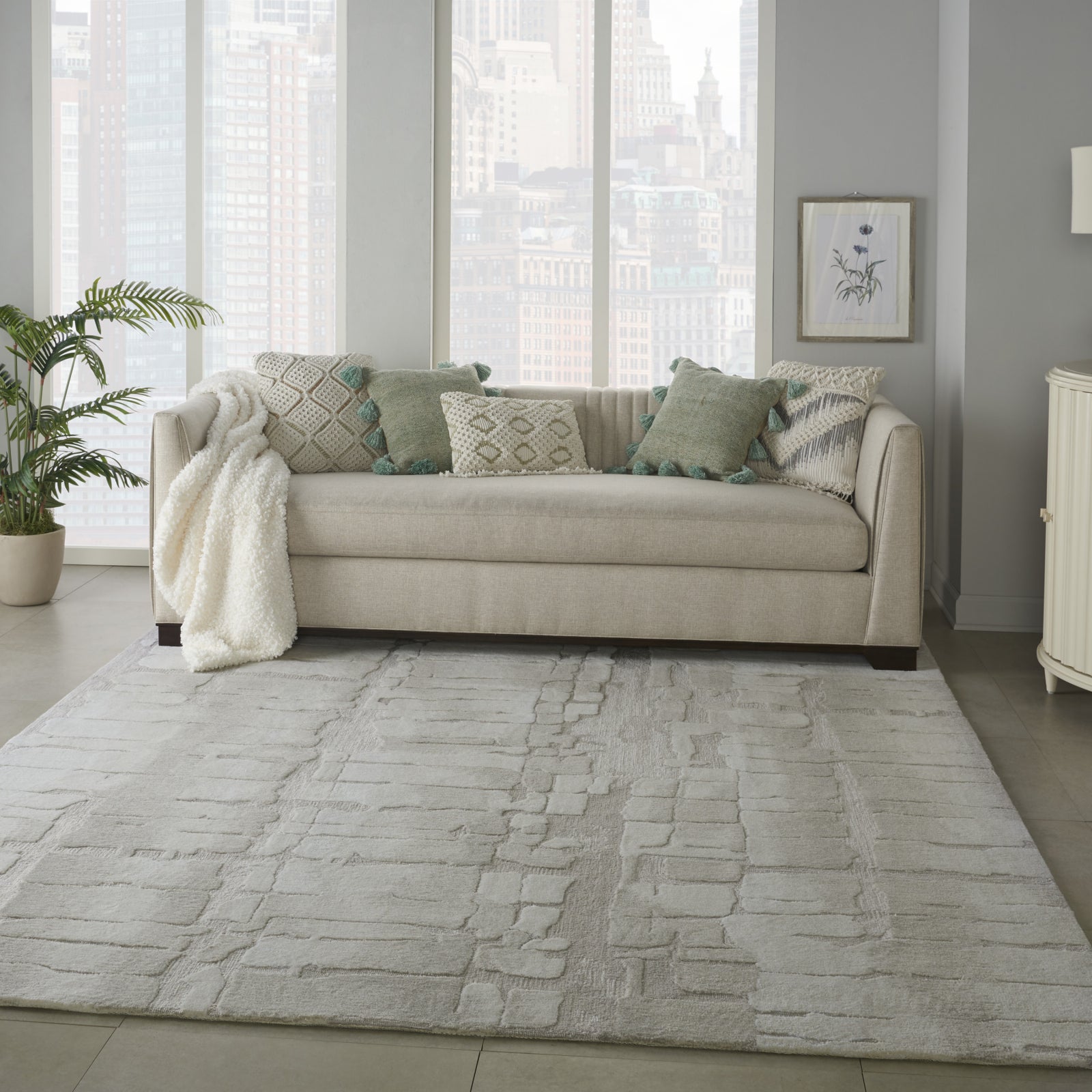 Symmetry SMM04 Ivory/Beige Area Rug by Nourison – Incredible Rugs and Decor