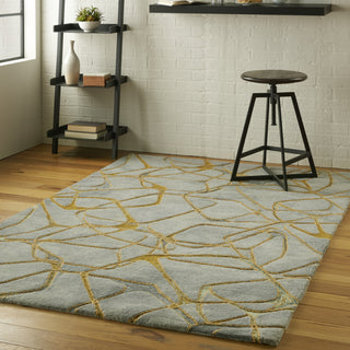 Symmetry SMM05 Grey/Yellow Area Rug by Nourison