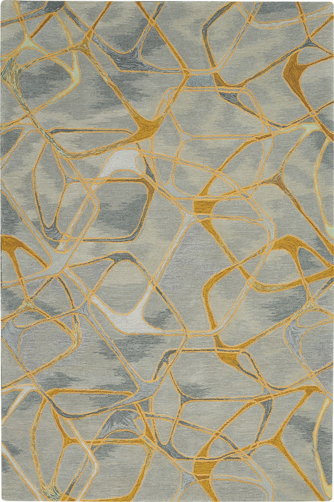Symmetry SMM05 Grey/Yellow Area Rug by Nourison