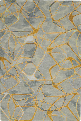 Symmetry SMM05 Grey/Yellow Area Rug by Nourison