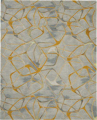 Symmetry SMM05 Grey/Yellow Area Rug by Nourison