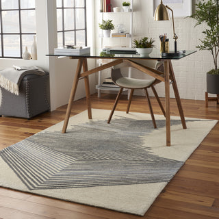 Symmetry SMM06 Ivory/Grey Area Rug by Nourison