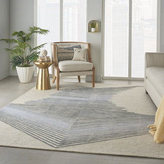 Symmetry SMM06 Ivory/Grey Area Rug by Nourison