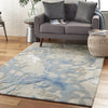 Symmetry SMM07 Light Blue/Ivory Area Rug by Nourison