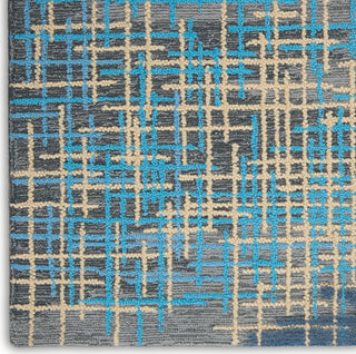 Symmetry SMM08 Blue/Beige Area Rug by Nourison