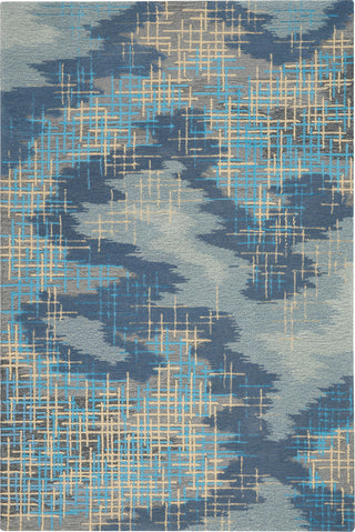 Symmetry SMM08 Blue/Beige Area Rug by Nourison