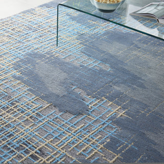 Symmetry SMM08 Blue/Beige Area Rug by Nourison