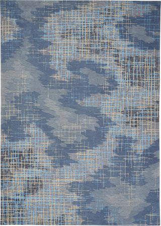 Symmetry SMM08 Blue/Beige Area Rug by Nourison