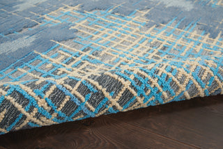 Symmetry SMM08 Blue/Beige Area Rug by Nourison