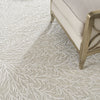 Nourison Ma30 Star SMR03 Ivory Area Rug by Michael Amini Corner Image