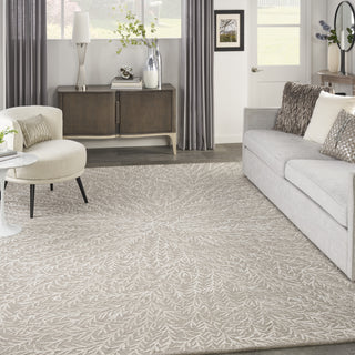 Nourison Ma30 Star SMR03 Taupe Area Rug by Michael Amini Corner Image