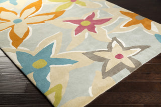 Surya SND-4526 Beige Hand Tufted Area Rug by Sanderson 5x8 Corner