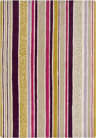 Surya SND-4533 Magenta Area Rug by Sanderson 5' x 8'