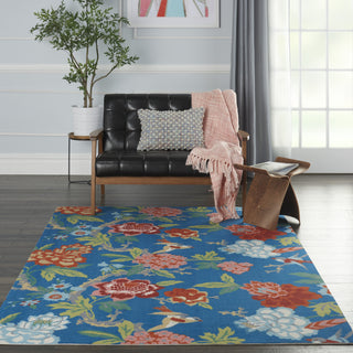 Nourison Sun N' Shade SND82 Blue/Multicolor Area Rug by Waverly