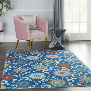 Nourison Sun N' Shade SND84 Blue/Multicolor Area Rug by Waverly