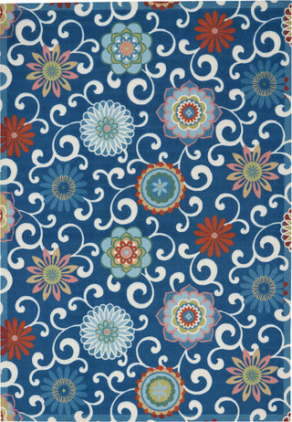 Nourison Sun N' Shade SND84 Blue/Multicolor Area Rug by Waverly