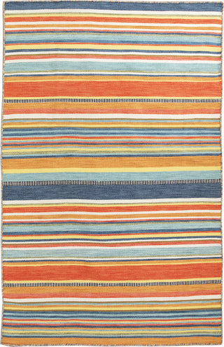 Trans Ocean Sonoma 6258/14 Malibu Stripe Orange Area Rug by Liora Manne