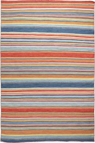 Trans Ocean Sonoma 6258/14 Malibu Stripe Orange Area Rug by Liora Manne