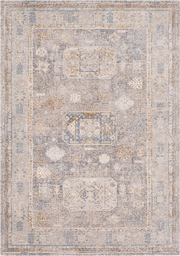 Surya Stonewashed SNW-2306 Charcoal Taupe Camel Bright Blue Dark Brown Beige Area Rug main image
