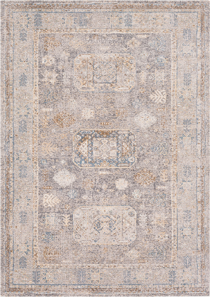 Surya Stonewashed SNW-2306 Charcoal Taupe Camel Bright Blue Dark Brown Beige Area Rug main image