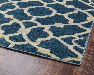 Rizzy Sorrento SO4284 Navy Area Rug Corner Shot
